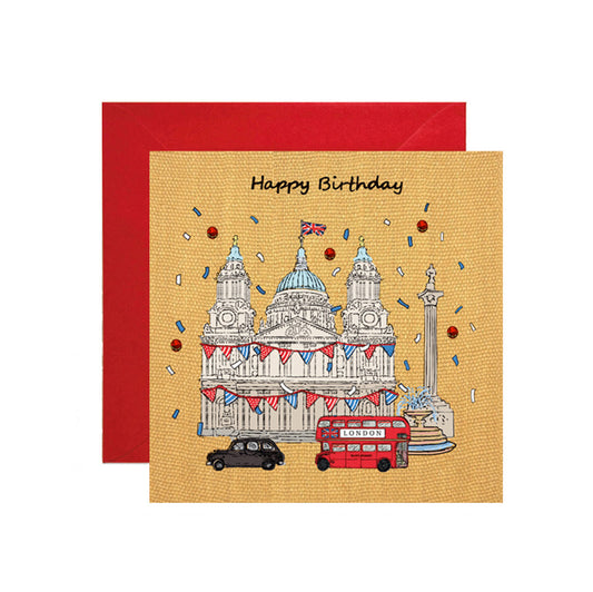 St Paul's - Happy Birthday Card - Apple & Clover