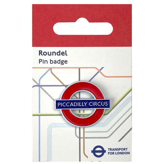 TFL Pin Badge - Piccadilly Circus - British Souvenirs