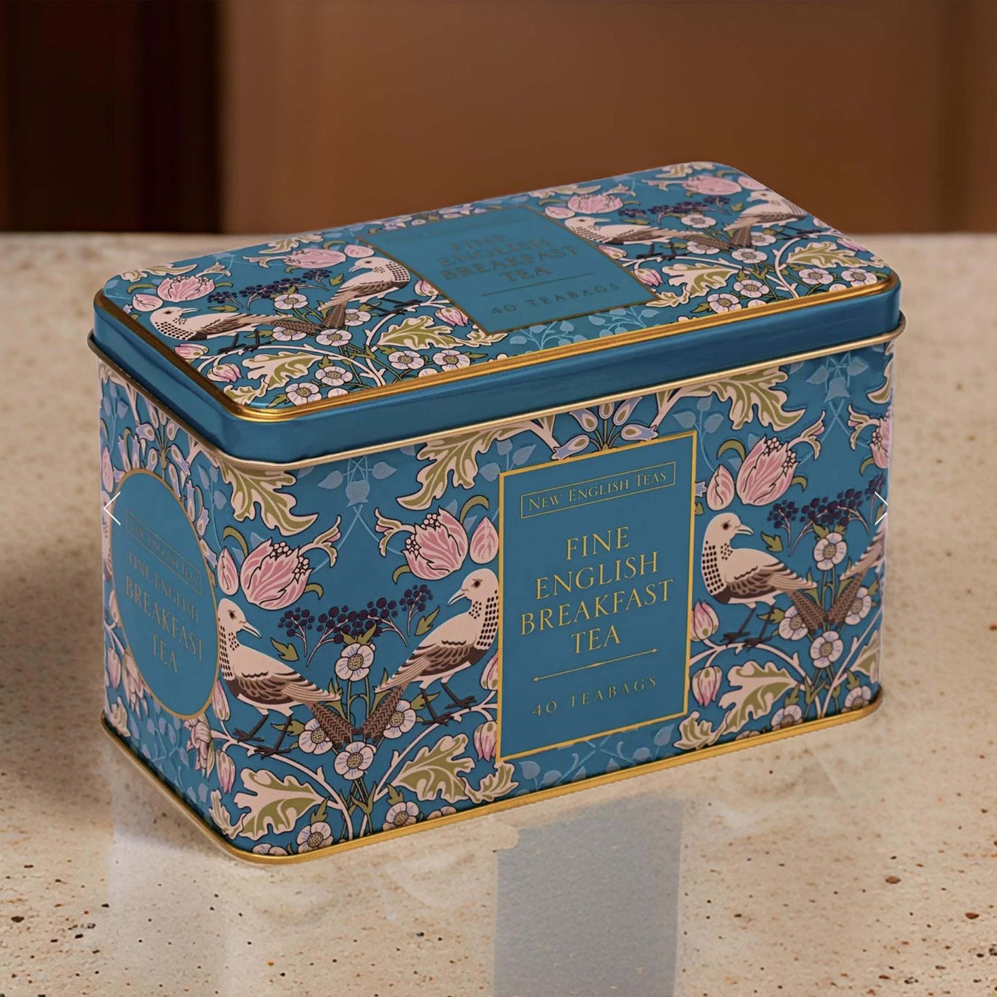 Teal The Song Thrush Tea Caddy Tin - 40 Teabags - British Souvenirs