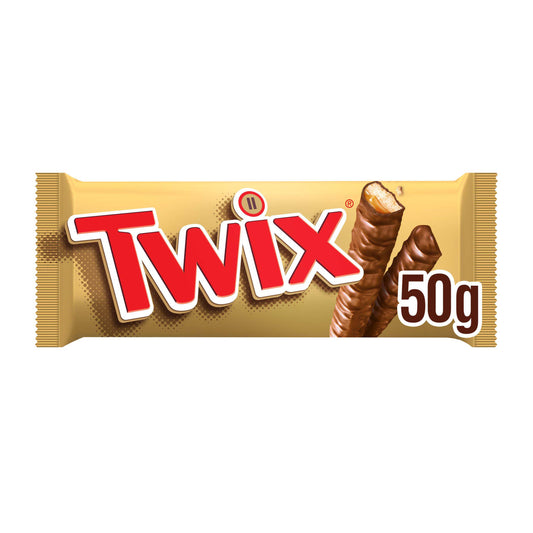 Twix Caramel & Milk Chocolate Fingers Biscuit Snack Bar - 50g - British Snacks