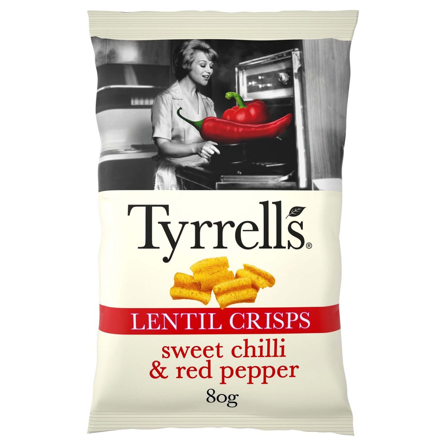 Tyrrells Lentil Sharing Crisps Sweet Chilli & Red Pepper - 80g - British Crisps