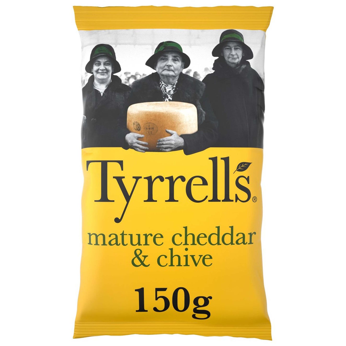 Tyrrells Mature Cheddar and Chive Sharing Crisps - 150g - British Classic Crisps