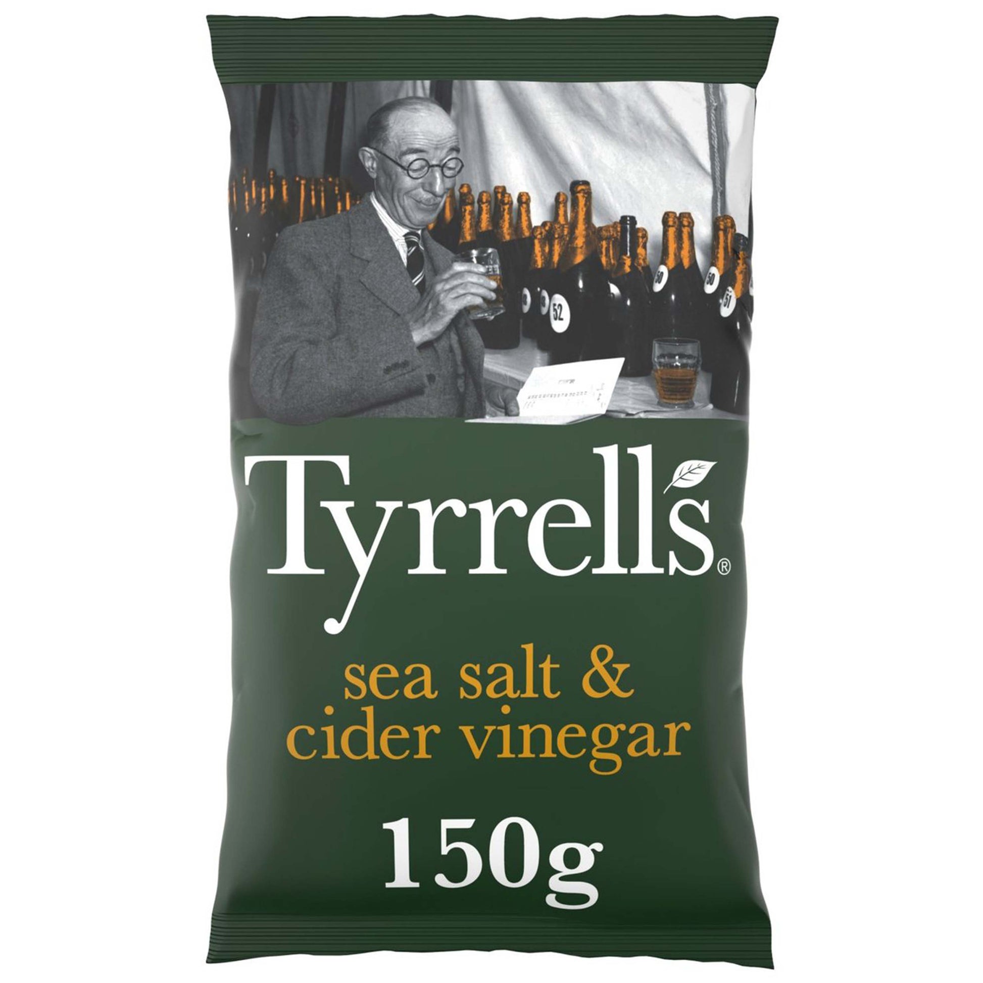 Tyrrells Sea Salt & Cider Vinegar Sharing Crisps - 150g - British Crisps