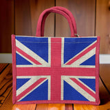 Union Jack Jute Bag - London Souvenir Bag - British Souvenirs