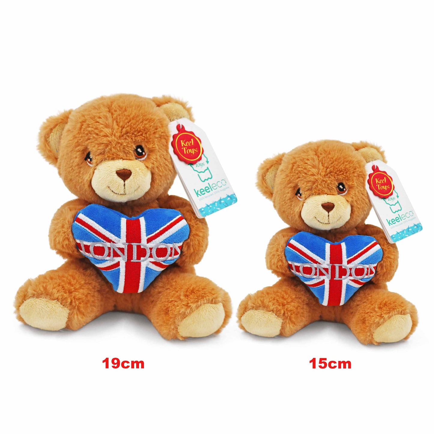 Union Jack London Heart Teddy Bear - Souvenir Teddy Bear