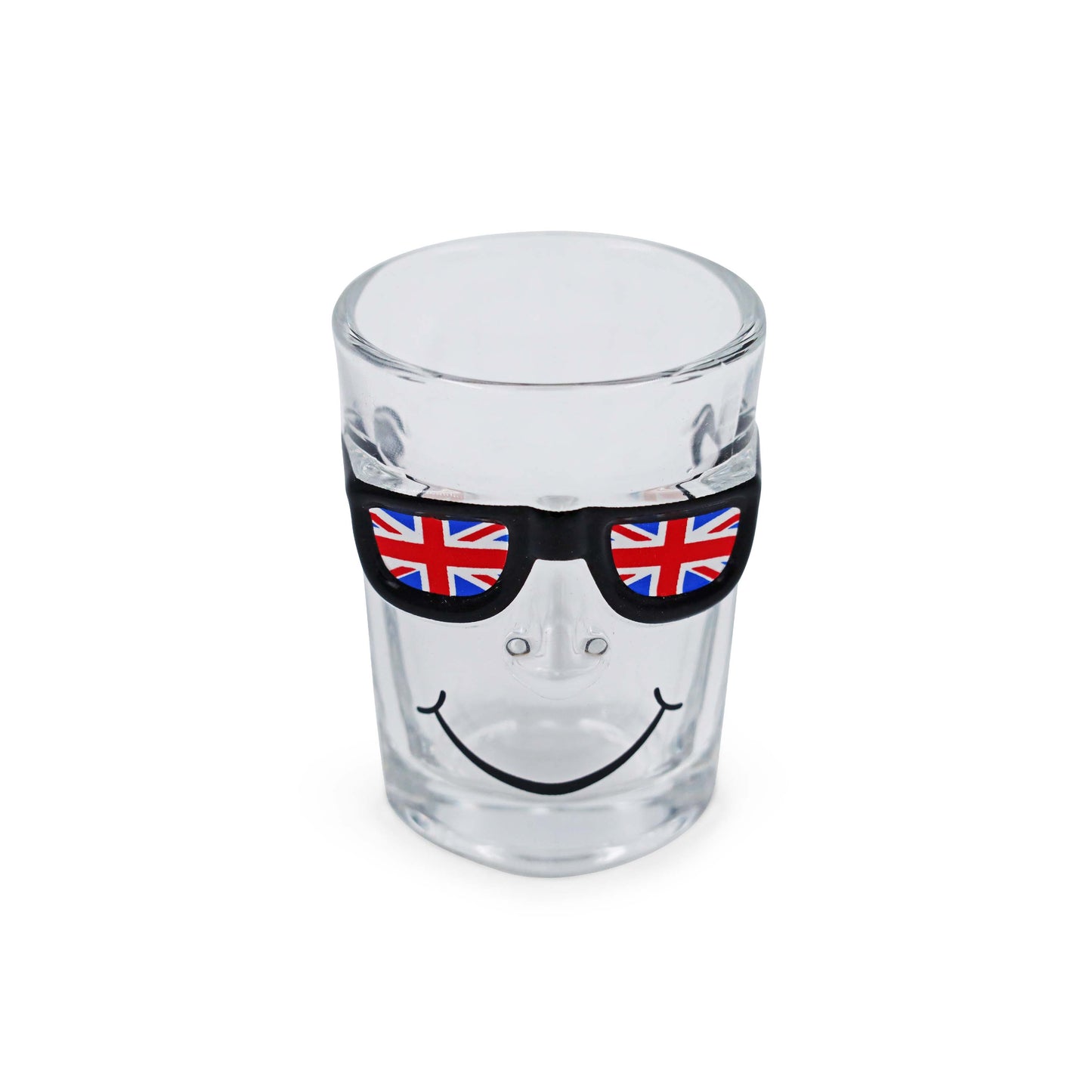 Union Jack Black Frame Glasses Shot Glass