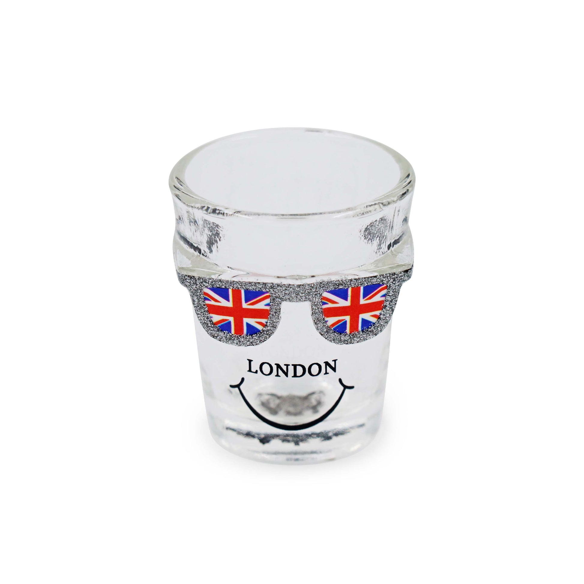Union Jack Sunglasses Shot Glass - London Silver Frame Edition