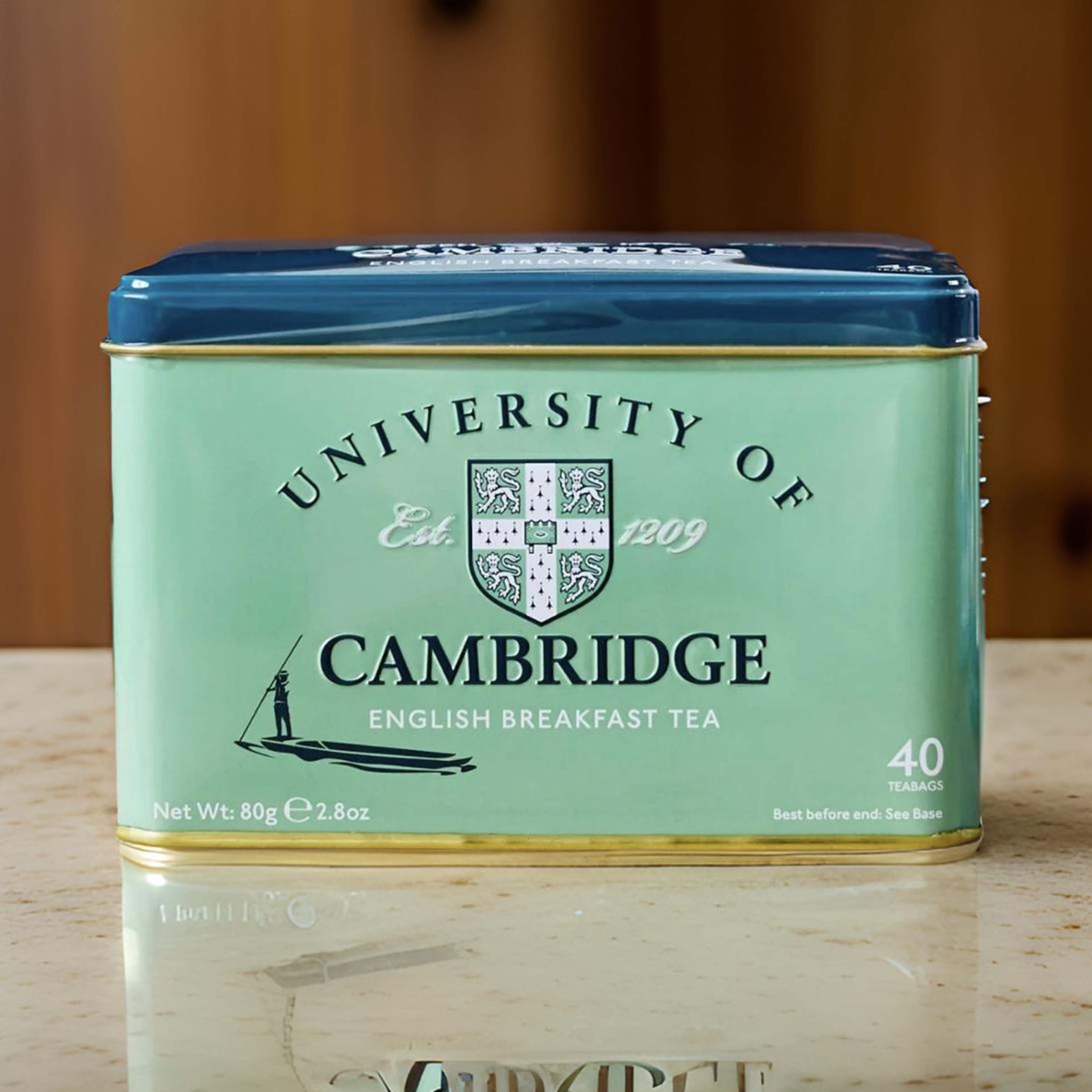 University Of Cambridge Tea Caddy Tin - 40 Teabags - London Souvenirs