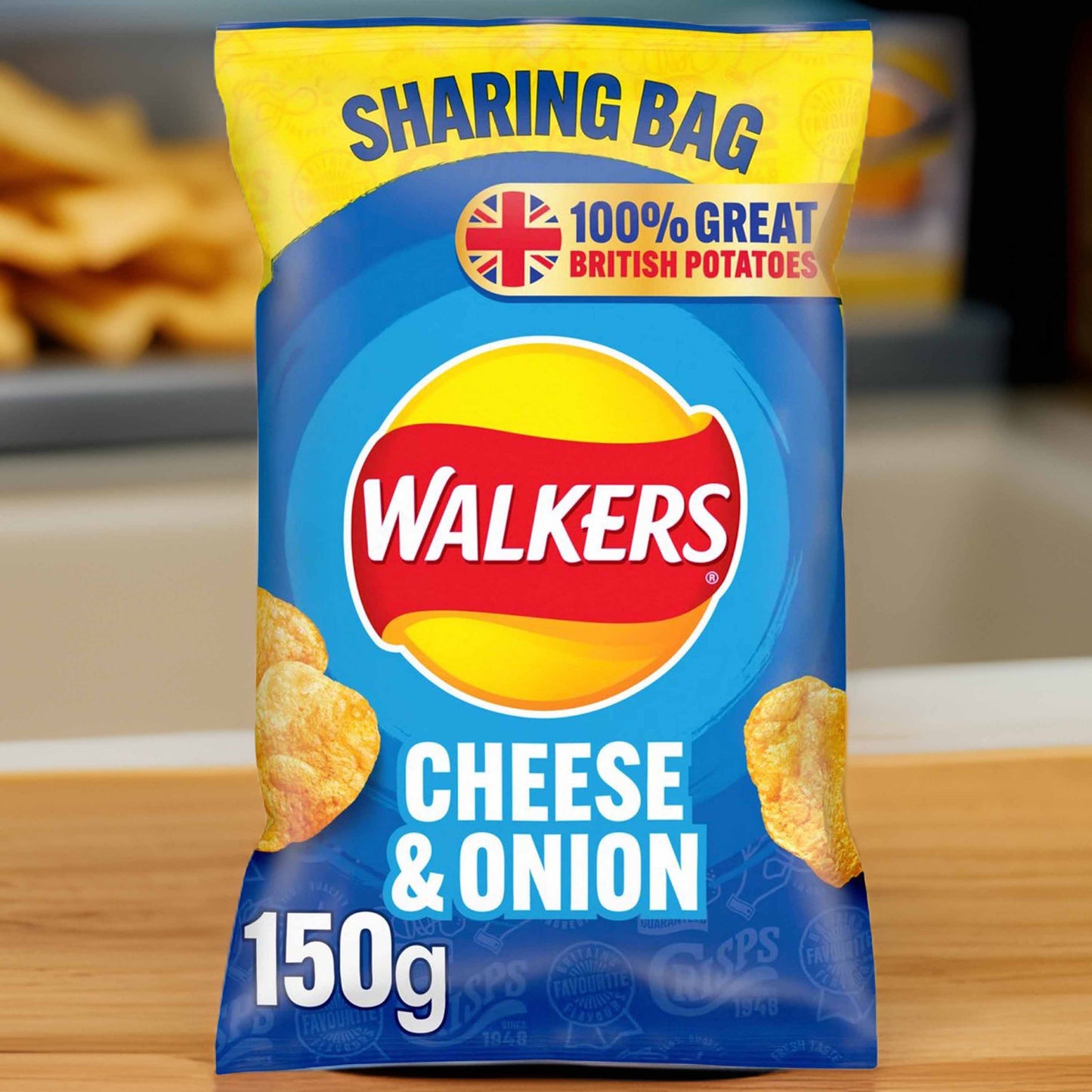 Walkers Cheese & Onion Sharing Crisps - 150g - Classic Crisps