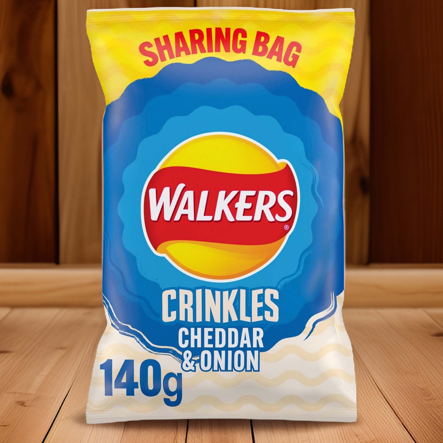 Walkers Crinkles Cheddar Cheese & Onion Sharing Bag Crisps - 140g - Walkers crisps