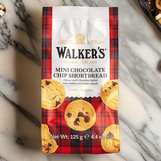 Walkers Mini Shortbread Chocolate Chips Bag 125g - London Souvenirs