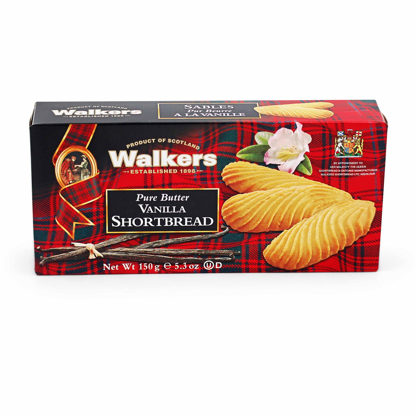 Walkers Pure Butter Vanilla Shortbread - 150g - British Biscuits Gifts