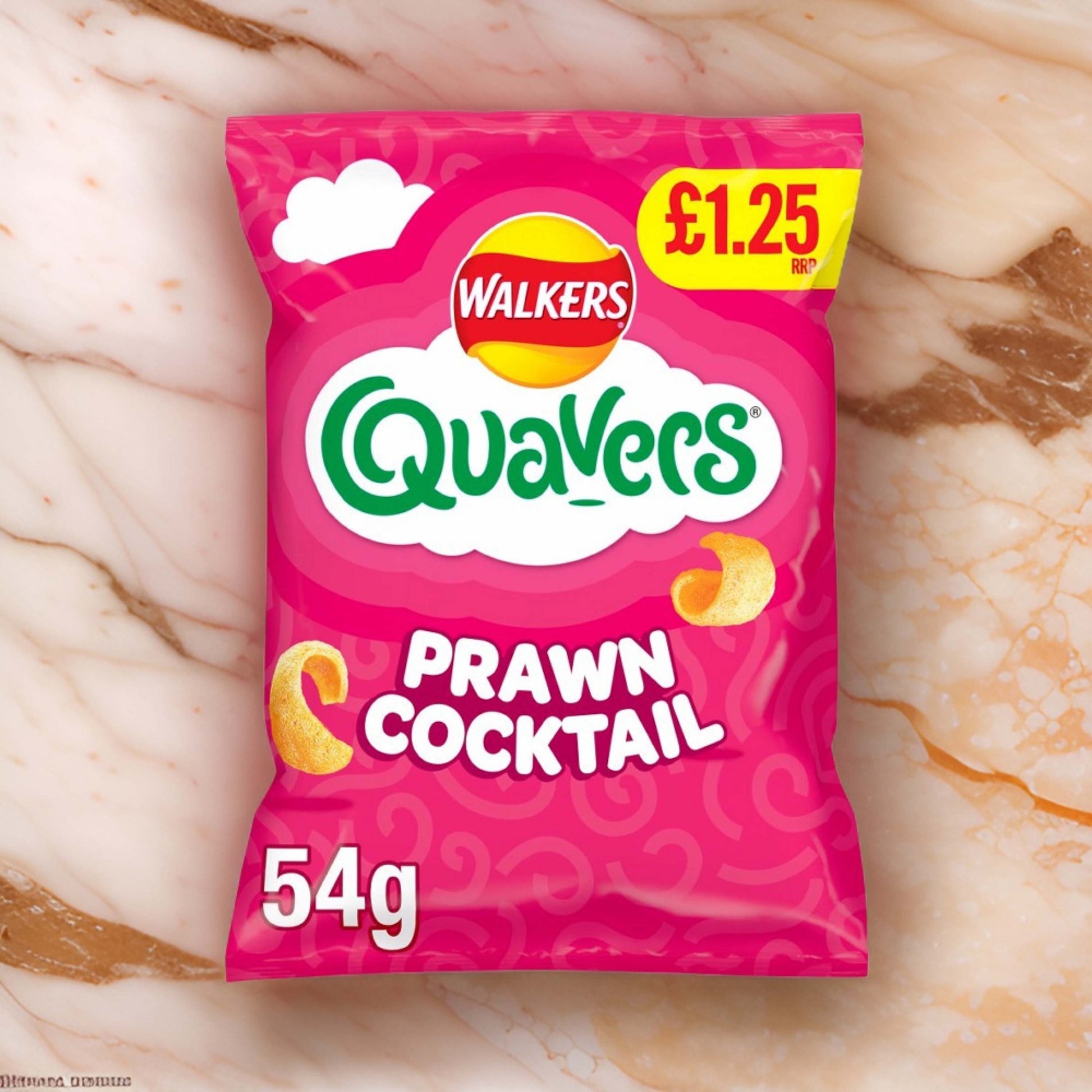 Walkers Quavers Prawn Cocktail 54g – (£1.25 Bag) - British Crisps