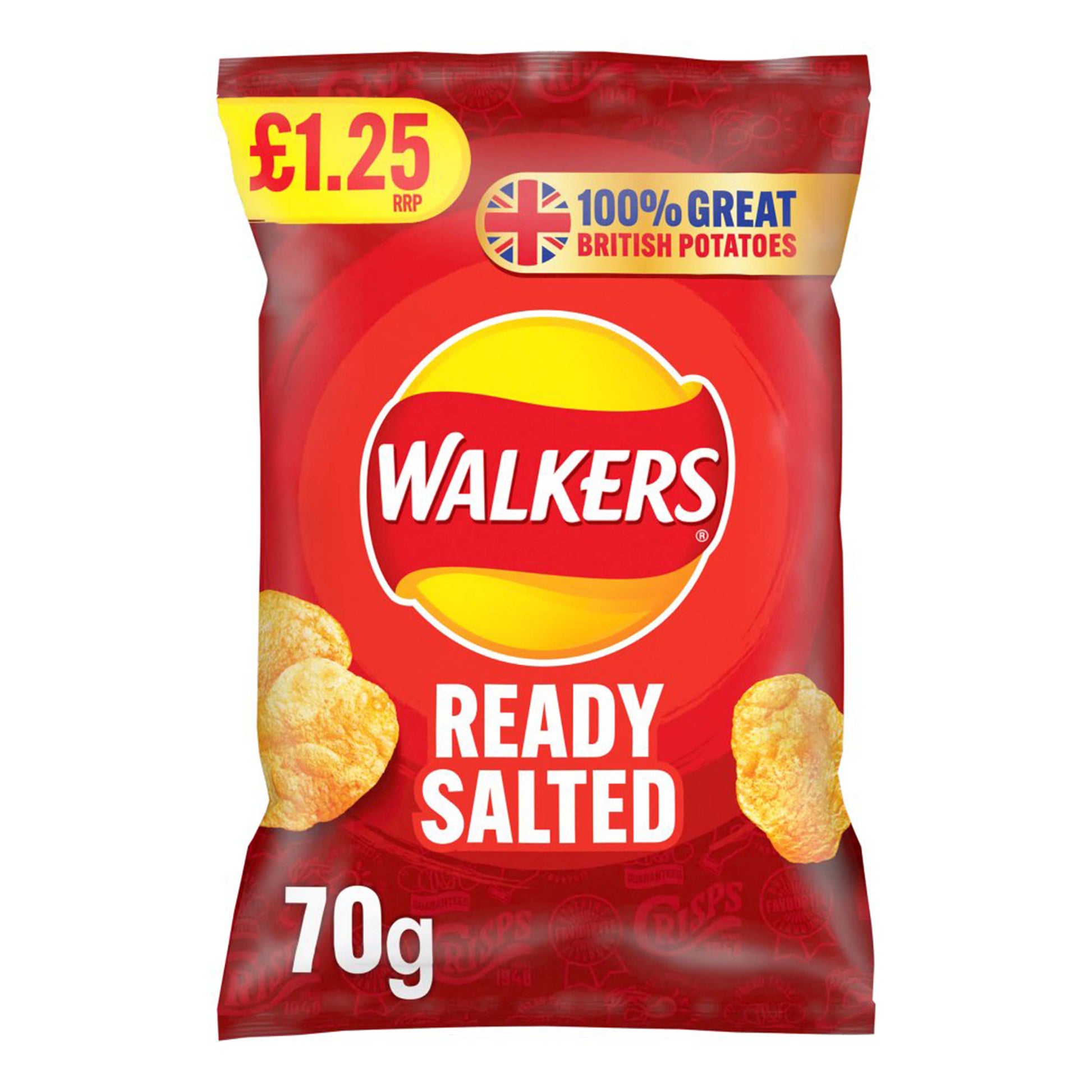 Walkers Ready Salted Crisps 70g - (£1.25 Bag) - British Gifts