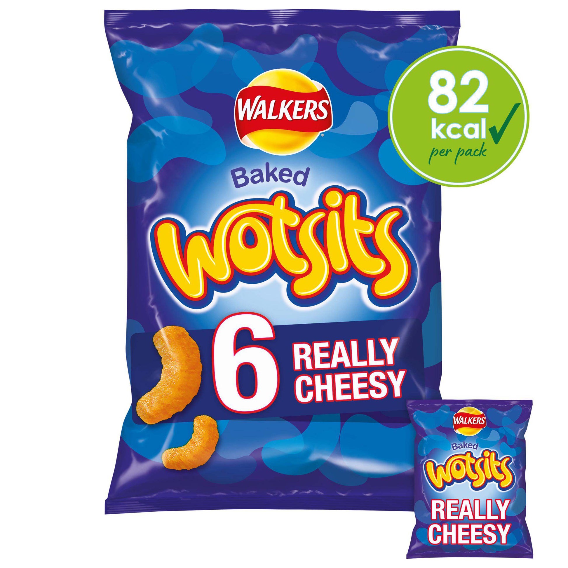 Walkers Really Cheesy Wotsits Multipack Crisps - 6 PACK - British Gift Shop