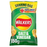 Walkers Salt & Vinegar Sharing Crisps - 150g - British Snacks