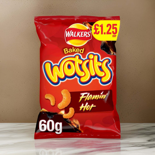 Walkers Wotsits Flamin’ Hot 60g – (£1.25 Bag) - British Classic Crisps