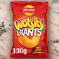 Walkers Wotsits Giants Flamin’ Hot Crisps - 130g (Sharing Bag) - British Treats