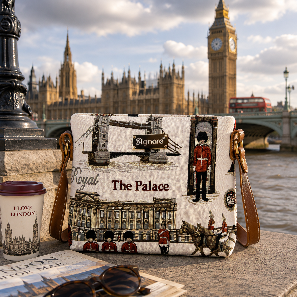Royal Guards London Tapestry Crossbody Bag