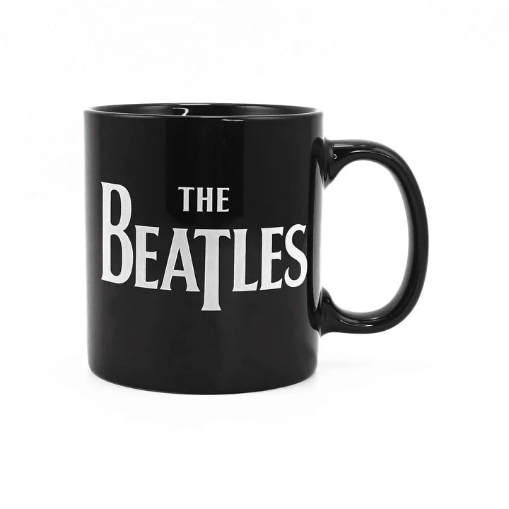 The Beatles Logo Black Stoneware Mug – Official Beatles Coffee Mug