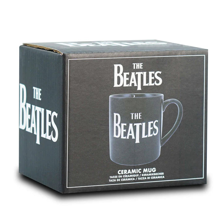 The Beatles Logo Black Stoneware Mug – Official Beatles Coffee Mug