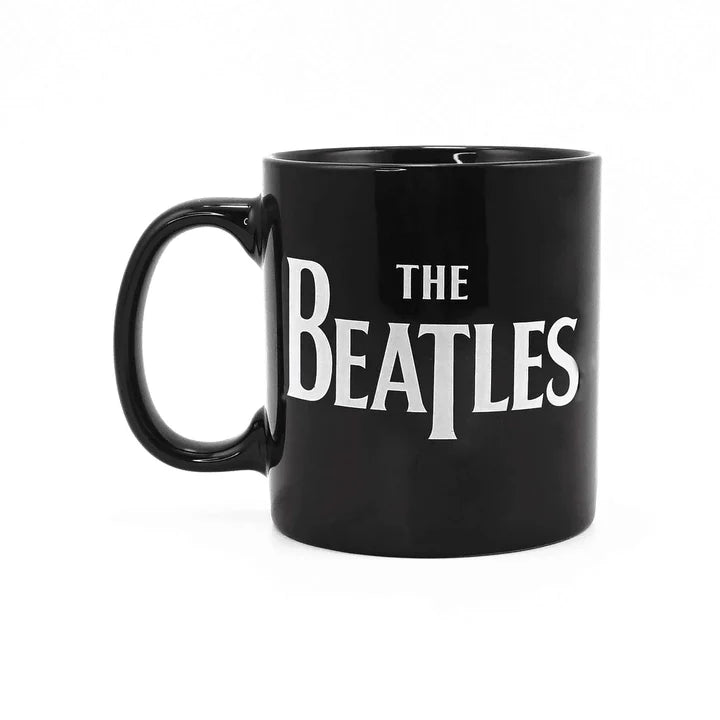 The Beatles Logo Black Stoneware Mug – Official Beatles Coffee Mug