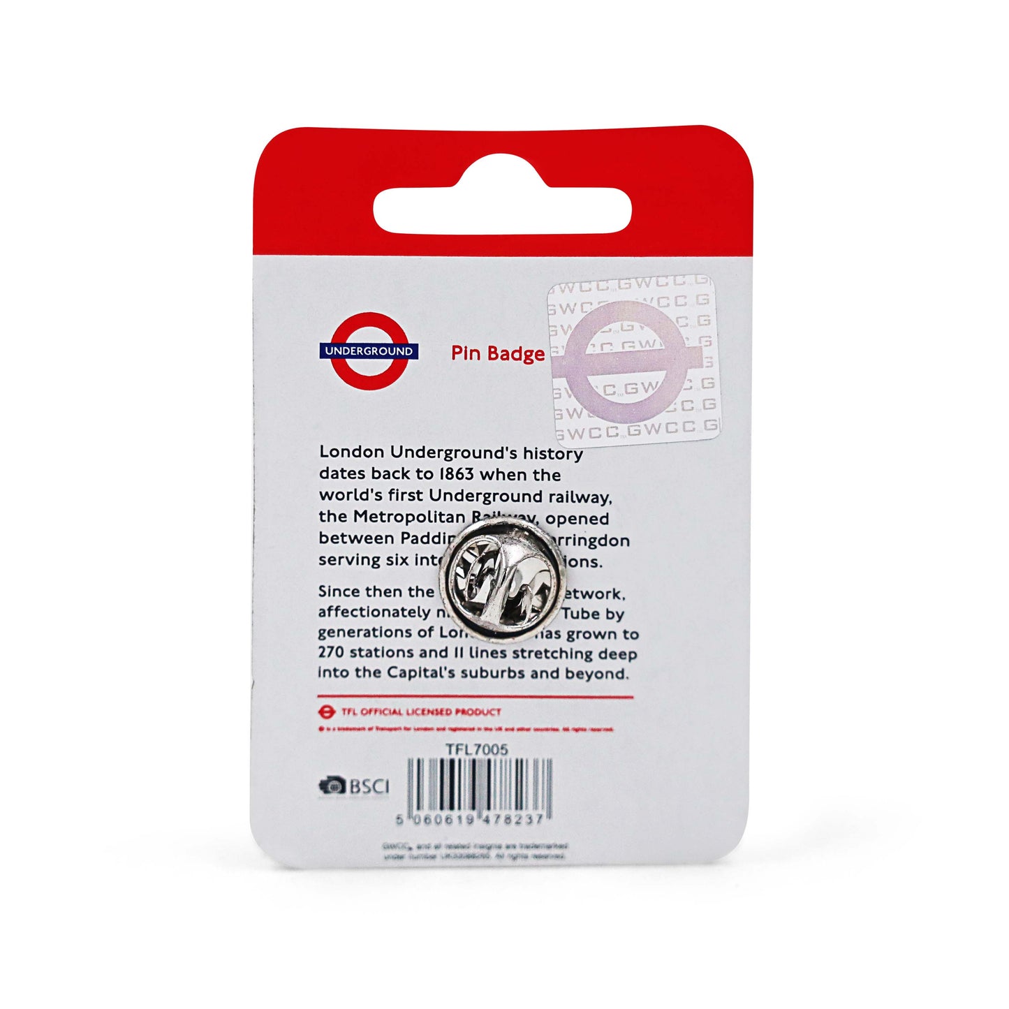 TFL London Underground Pin Badge - Underground