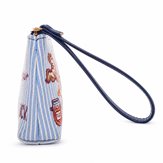 Paddington Bear Classic Mmmm Marmalade Tapestry Wristlet Bag – Blue