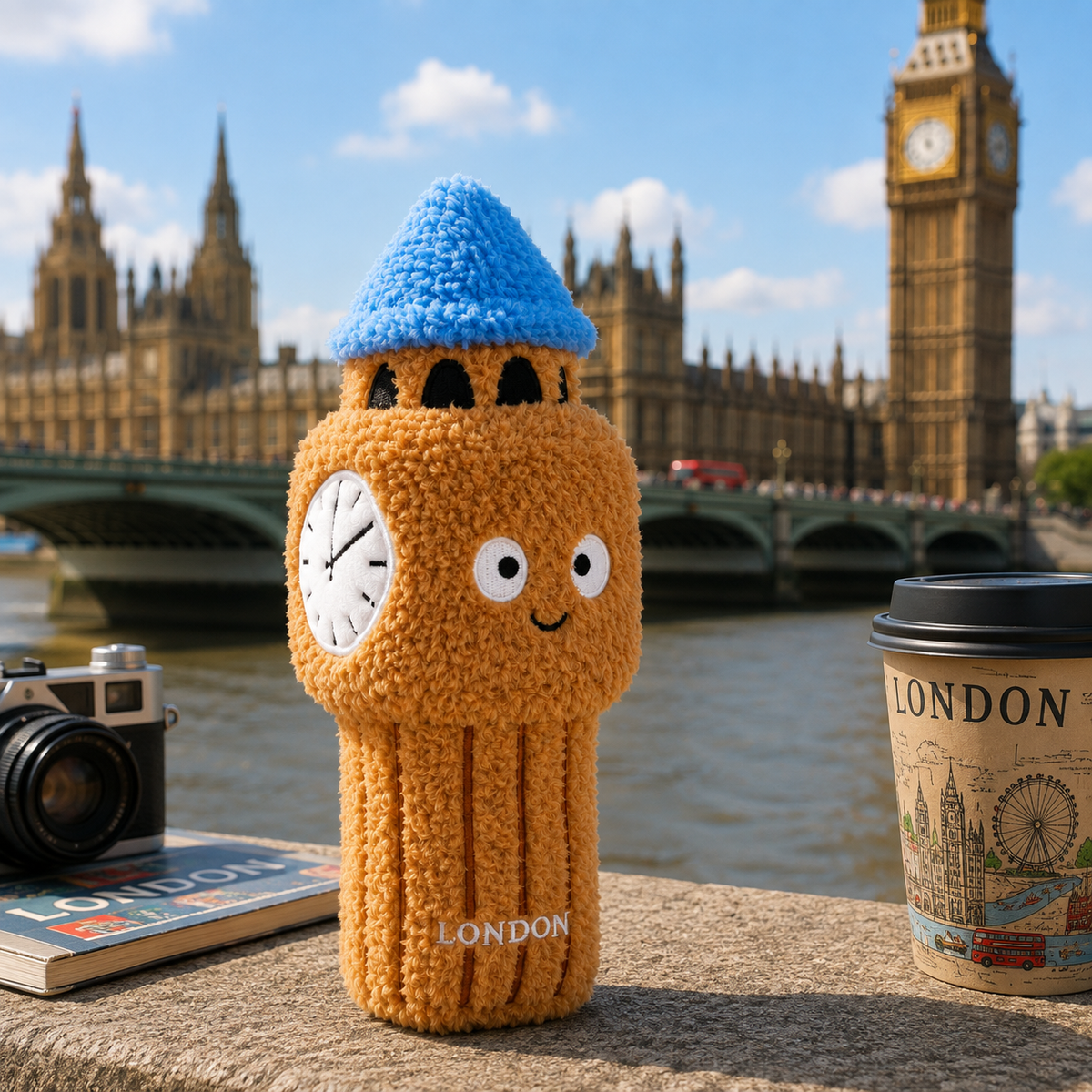 Big Ben London plush soft toy outdoor lifestyle image