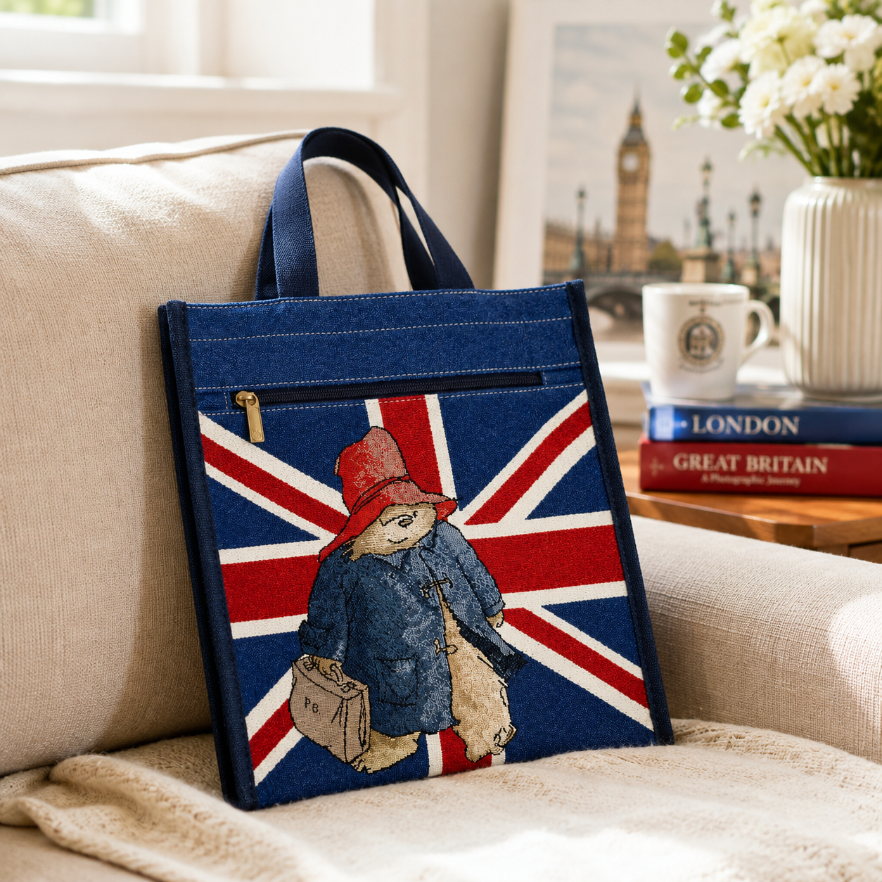Paddington Bear Union Jack Tapestry Shopper Bag