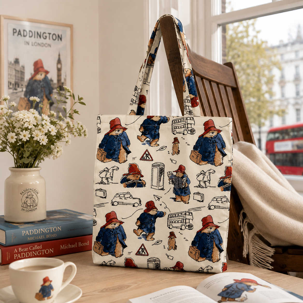Paddington Bear™ Flat Tote Bag – Recycled Polyester Tapestry