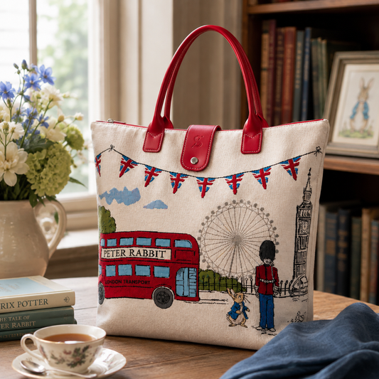 Beatrix Potter™ Peter Rabbit Victorian London Foldaway Tapestry Shopper Bag
