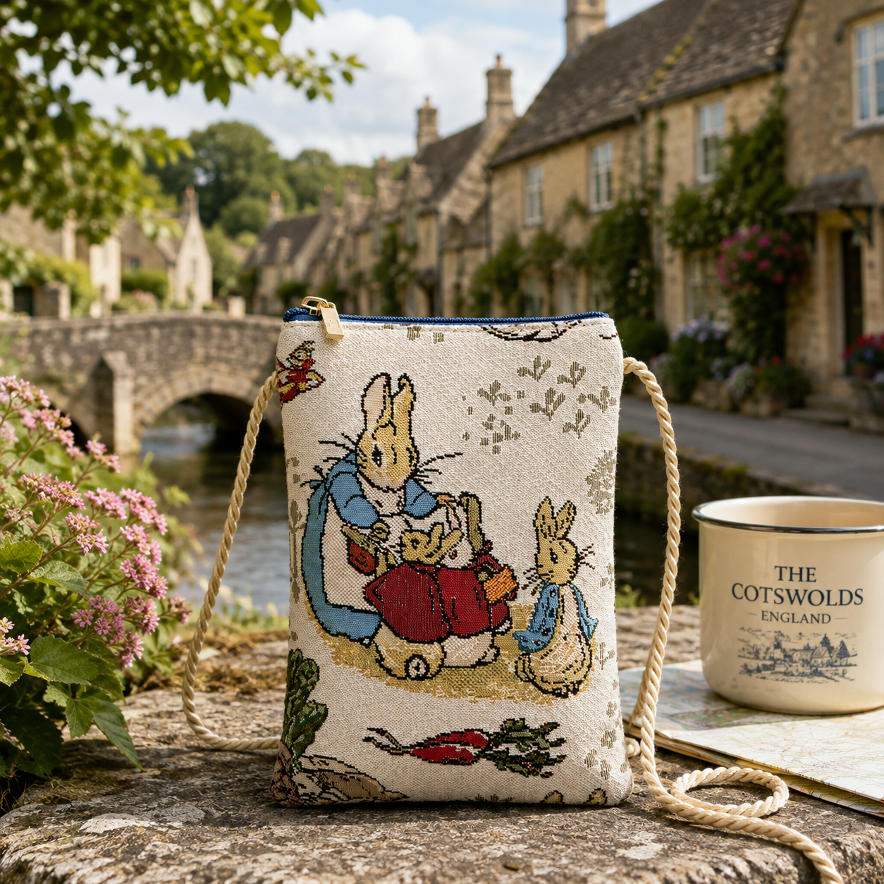 Beatrix Potter™ Peter Rabbit Woven Tapestry Crossbody Phone Bag