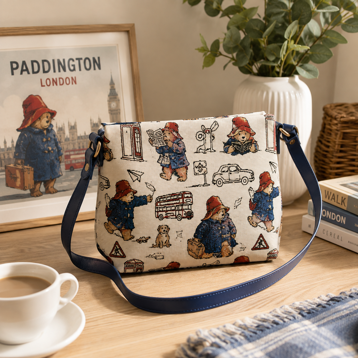 Paddington Bear™ Crossbody Satchel – Woven Tapestry Shoulder Bag
