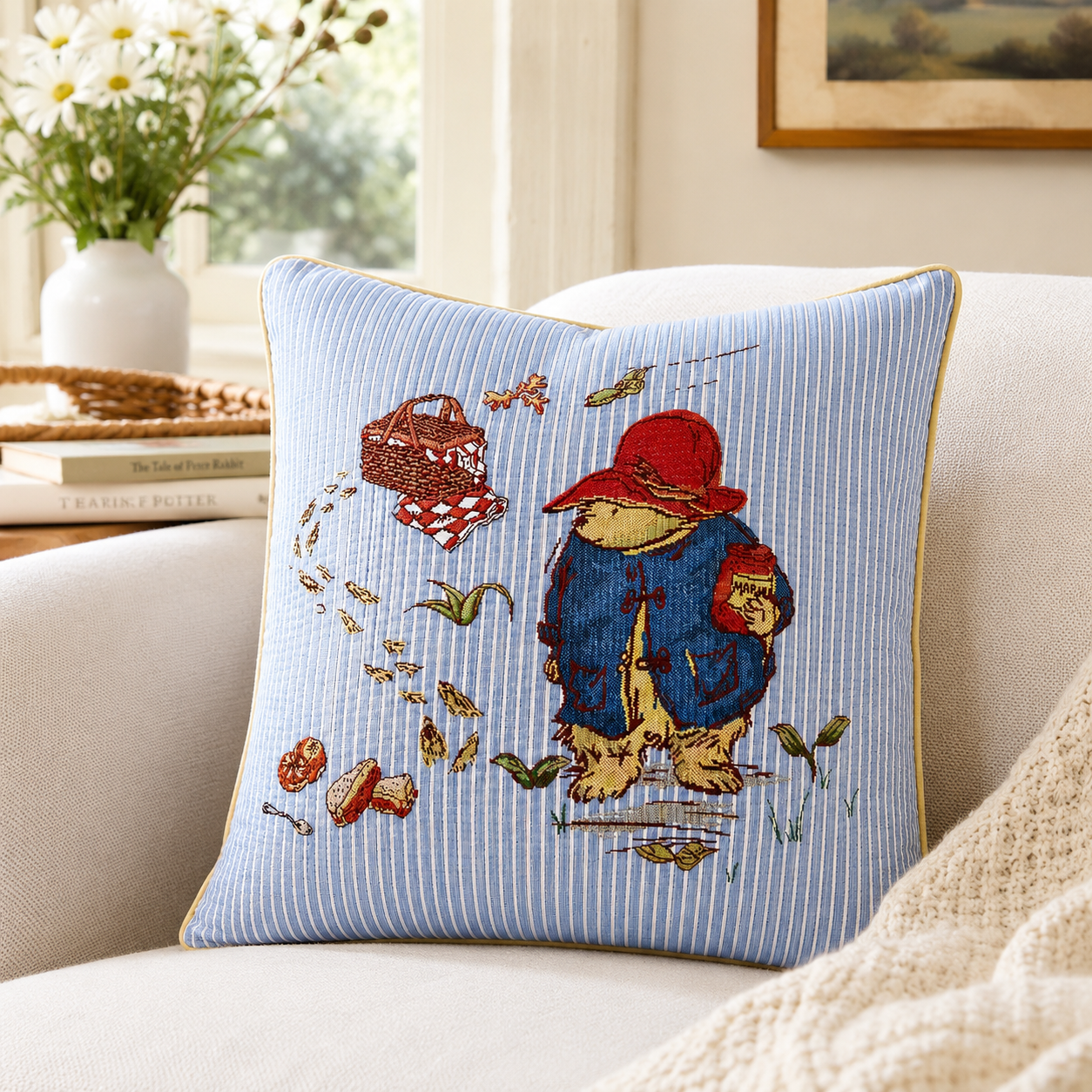 Paddington Bear Classic Mmmm Marmalade Tapestry Cushion – 45 x 45cm