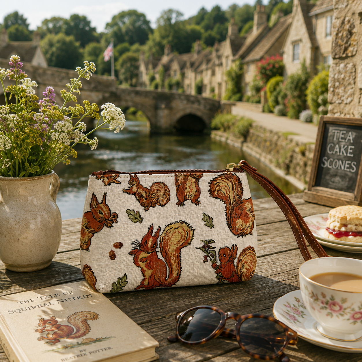 Squirrel Nutkin Tapestry Wristlet Pouch – Beatrix Potter
