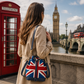 Union Jack Woven Tapestry Bucket Bag
