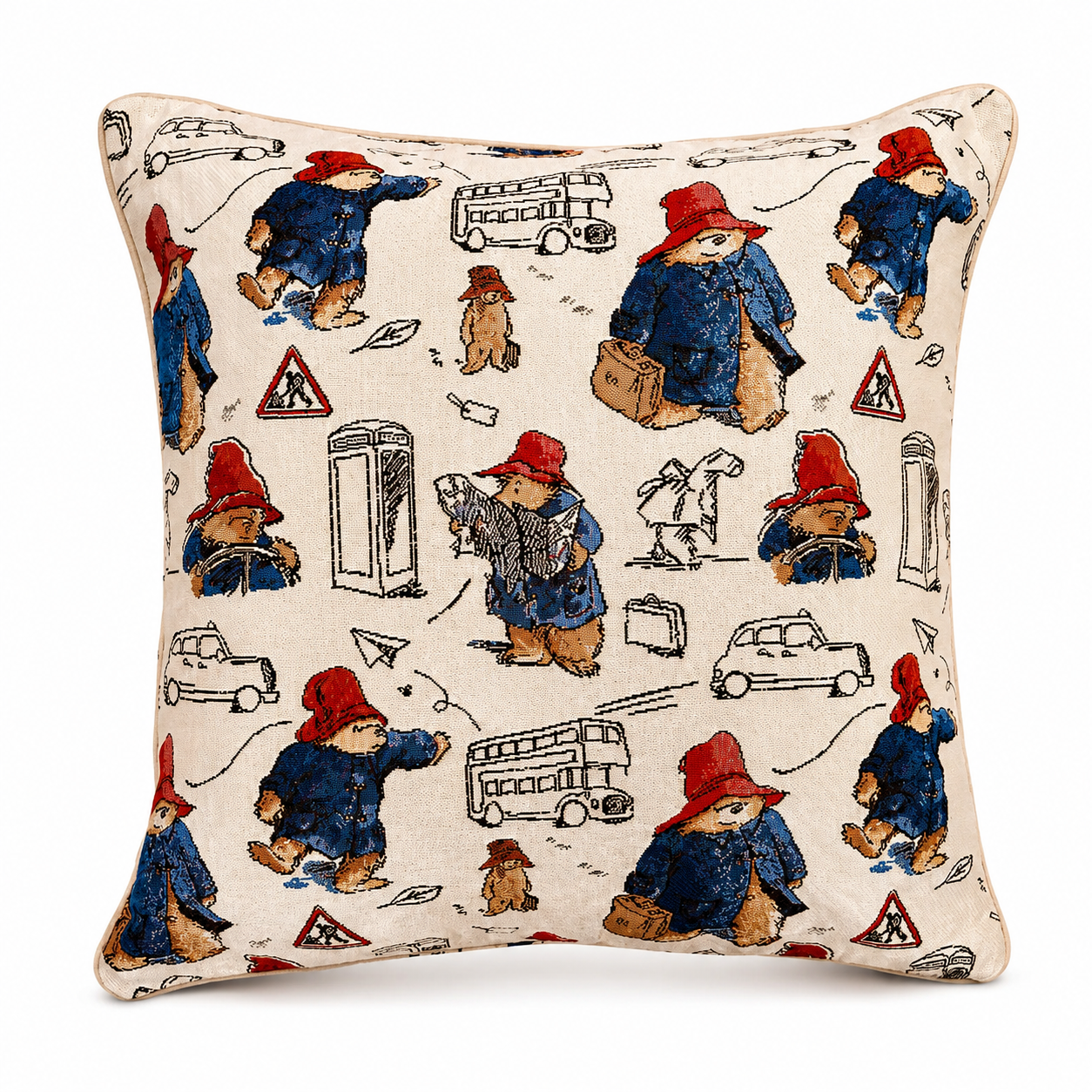 Paddington Bear™ Cushion Cover 45cm – Double-Sided Woven Tapestry