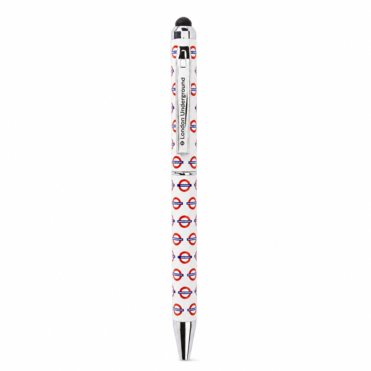 London Underground Roundel All-Over Print Twist Pen – White