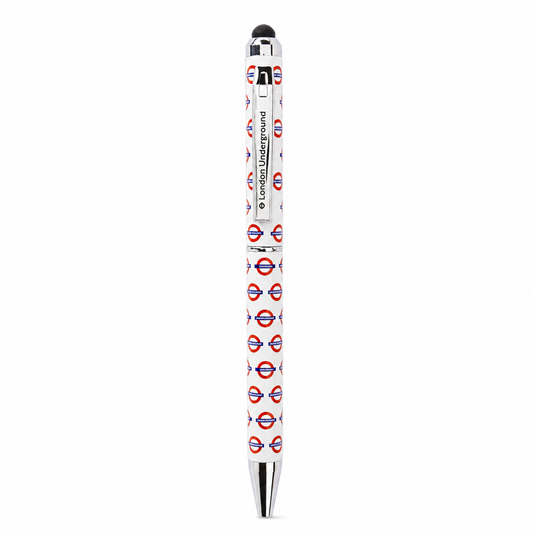 London Underground Roundel All-Over Print Twist Pen – White
