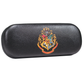 Black glasses case with Hogwarts crest on a white background