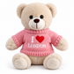 I Love London Pink Jumper Teddy Bear – product gallery image 1