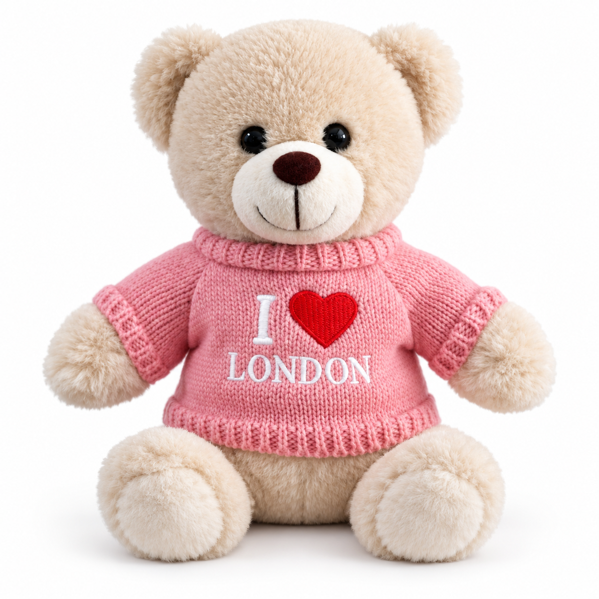 I Love London Pink Jumper Teddy Bear – product gallery image 1