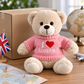 I Love London Pink Jumper Teddy Bear – product gallery image 4