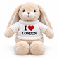 I Love London White Jumper Plush Rabbit – product gallery image 1