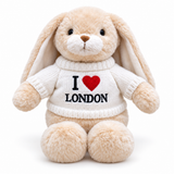 I Love London White Jumper Plush Rabbit – product gallery image 1