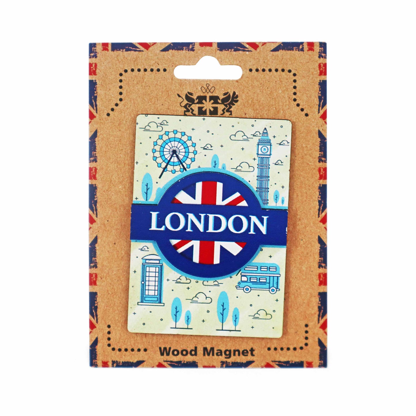 London Souvenir Wooden 3D Magnet - Design 10 - British Gifts