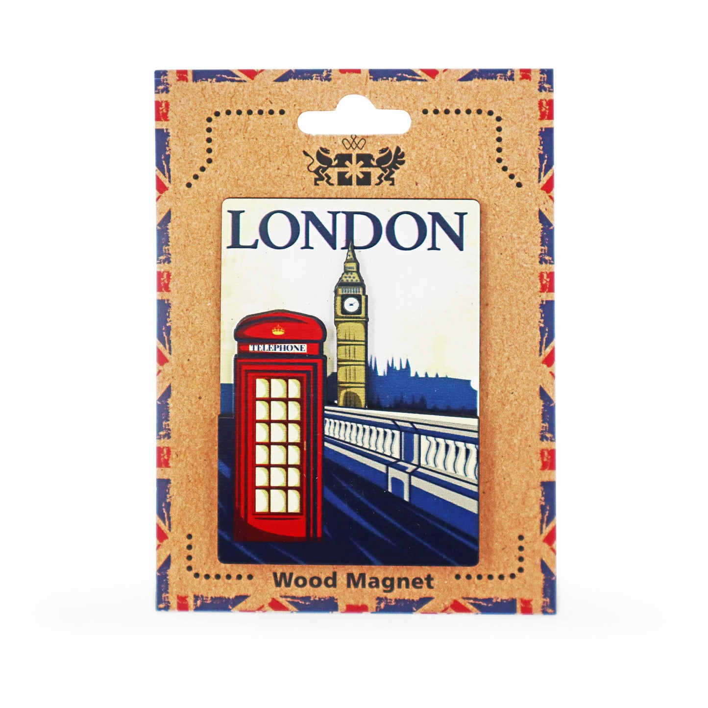 London Souvenir Wooden 3D Magnet - Design 16 - British Gifts