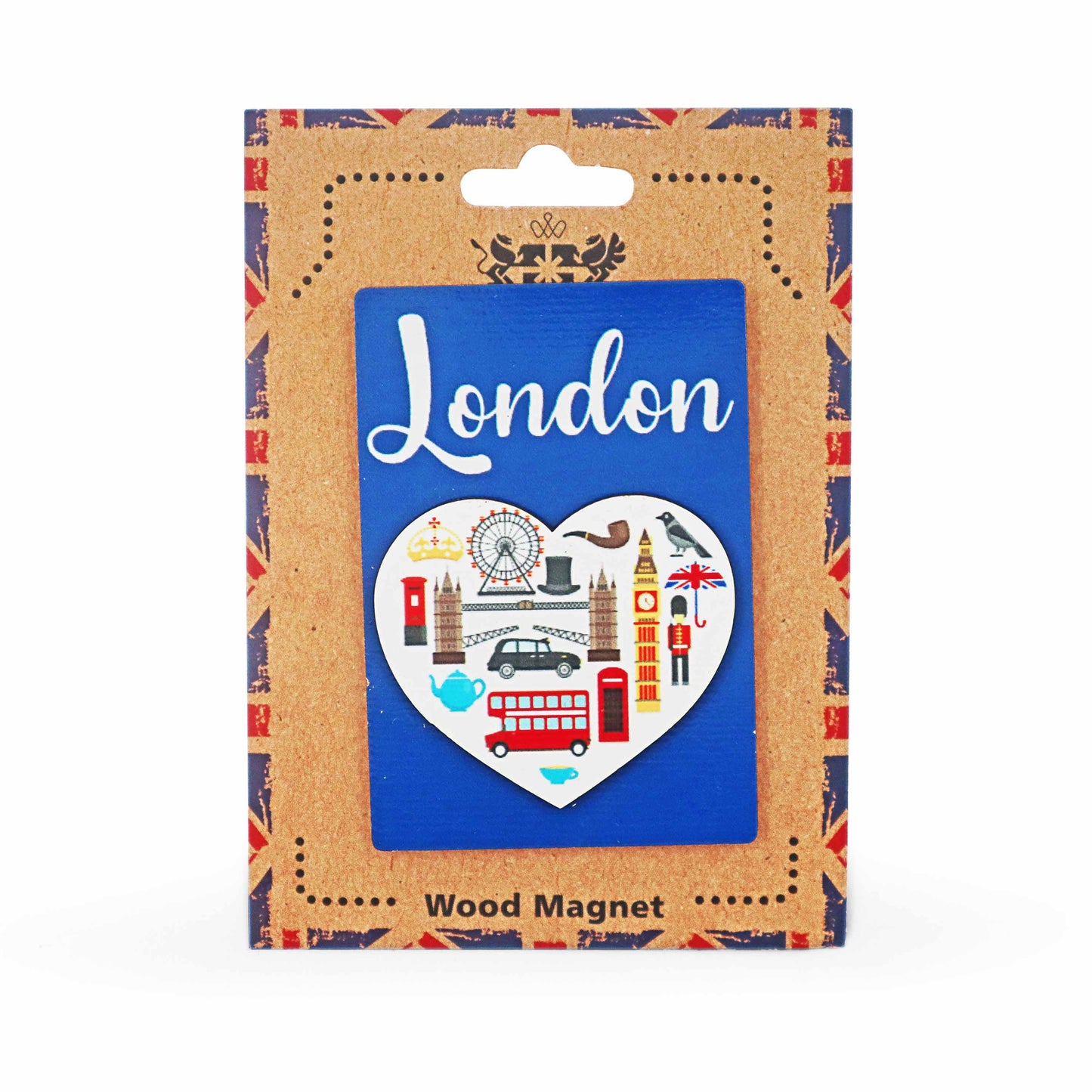 London Souvenir Wooden 3D Magnet - Design 18 - London Souvenirs