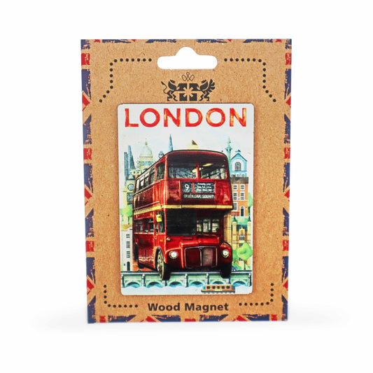 London Souvenir Wooden 3D Magnet - Design 26 - London Souvenirs
